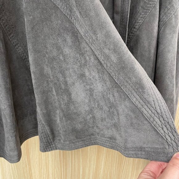 BCBGMaxAzria gray faux suede blazer size medium - Picture 3 of 5